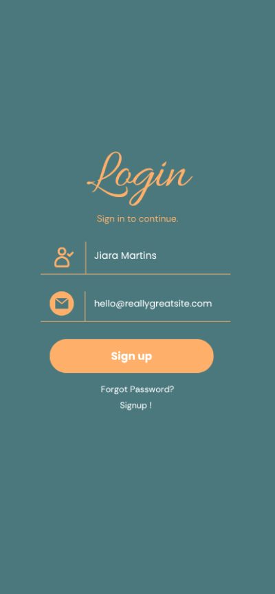 Minimalist Login Page Mobile Prototype